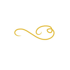 gold swirl decoration element
