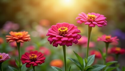 Obraz premium Blooming flowers in close-up view