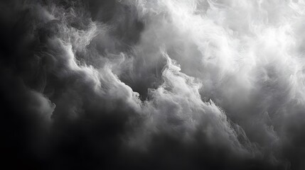 Obraz premium White Smoke Swirls Against Dark Background