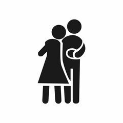 illustration of a couple with heart