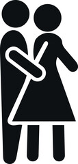 person and woman sign