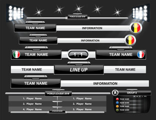 Vector info graphic statistics, score - soccer, football
