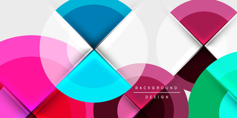 Circle and semi circle geometric background. Vector Illustration For Wallpaper, Banner, Background, Card, Book Illustration, landing page