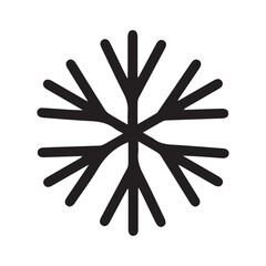 Black and White Snowflake Illustration: A simple yet intricate depiction of the geometric symmetry found in snowflakes, ideal for winter-themed designs or creative projects focused on nature’s beauty