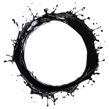 recommend clip art: Black oil splash isolated on transparent white background, clipping path