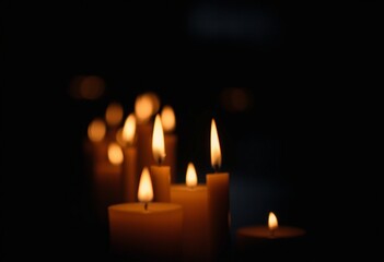 Moody candles casting a soft, mysterious glow