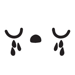Cute black and white emoji expression illustration featuring a variety of playful and expressive faces, perfect for adding character and emotion to digital designs, communication, or art projects