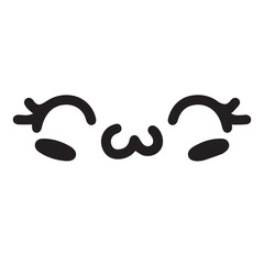 Naklejka premium Cute black and white emoji expression illustration featuring a variety of playful and expressive faces, perfect for adding character and emotion to digital designs, communication, or art projects