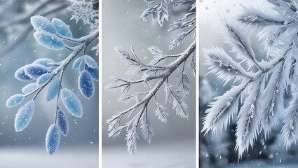 Set of three abstract wall art panels. modern designs that create a cohesive visual impact across the three panels