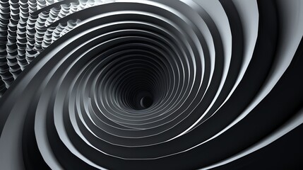 Abstract swirling, black and white pattern.