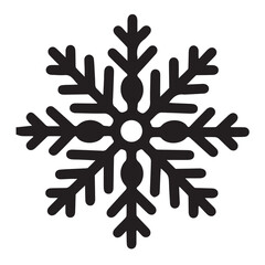 Black and White Snowflake Illustration: A simple yet intricate depiction of the geometric symmetry found in snowflakes, ideal for winter-themed designs or creative projects focused on nature’s beauty