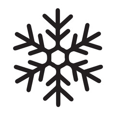 Black and White Snowflake Illustration: A simple yet intricate depiction of the geometric symmetry found in snowflakes, ideal for winter-themed designs or creative projects focused on nature’s beauty