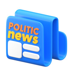 3D Political Newspaper Illustration