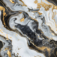 Fototapeta premium Abstract Black, White, and Gold Marble Texture