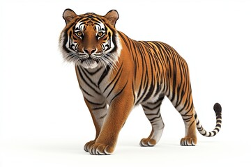 Obraz premium Beautiful tiger - isolated on white background