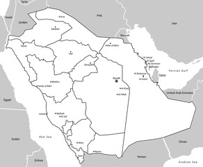 Saudi Arabia map