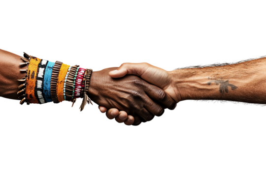 Two hands shake in agreement, showcasing unity and collaboration.