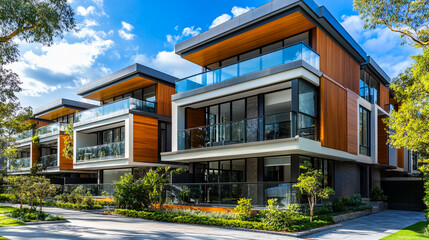 Fototapeta premium modern house in the park