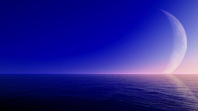Big Planet and Sea Background Loop