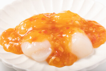 ホタテ貝柱　チリソースかけ