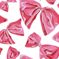 Shades of pink: A seamless bow tie pattern, perfect for fashion, home decor, accessories, and stationery, exuding stylish elegance and bliss