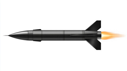 Black Missile Launching  Spacecraft  Rocket Flight  Blast Off