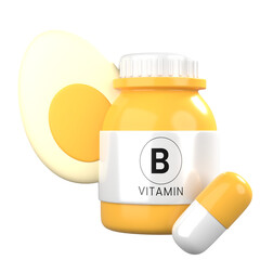 3D Vitamin B Illustration