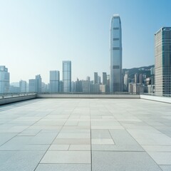 Metropolitan Plaza cityscape photography, midday lighting, panoramic perspective