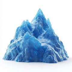 Obraz premium Mountains with snow isolated on white background