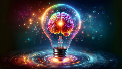 Bulb  idea A futuristic light bulb with a 3D brain inside, glowing with vibrant colors, symbolizing innovative 1.jpg
