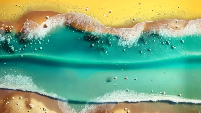 Top view tropical summer sea beach background. 