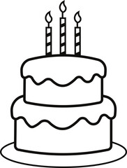 birthday cake with candles