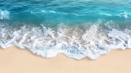 Ocean Wave Crashing on Sandy Beach