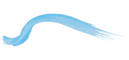 Naklejka premium Light blue brush strokes on transparent background and hand-painted watercolor texture.