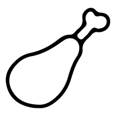 Doodle icon of turkey leg