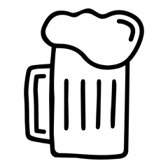 Doodle icon of glass of Roat bear