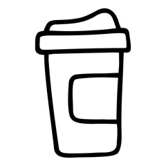Doodle icon of cup of coffee