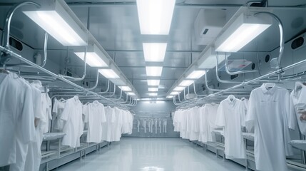 Clean and Organized Textile Storage in Modern Medical Facility