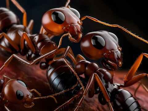 a close up of a antz