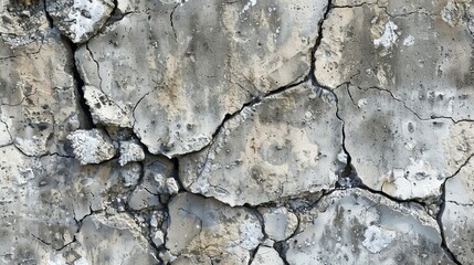 Obraz premium A close-up of a cracked, weathered concrete surface.