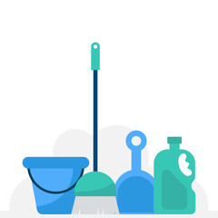 Cleaning Tools Illustration