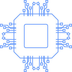 Obraz premium Tech Futuristic Chip