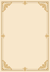 Abstract vintage ornate frame luxury invitation cover template