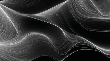 Fototapeta premium Noise texture. Glitch overlay. Analog distortion. White static old tv grain lines artifacts on a dark black abstract copy space illustration background.