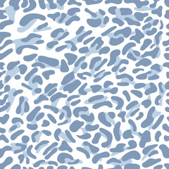 Blue Leopard pattern seamless background and printing or home decorate and more.