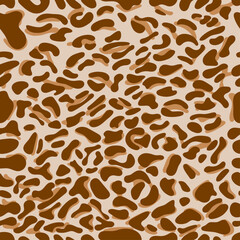 Abstract brown animal skin Leopard, Cheetah, Jaguar print pattern.