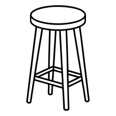 counter stool isolated on white background