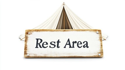 Rest Area Sign for Pilgrims at Hajj Camp