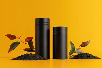 Black tube mockup