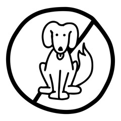 Doodle Icon of Bringing dogs into the toilet is prohibited